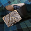 Our striking Celtic Salmon buckle will perfectly compliment this cantle on your sporran. 