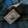Our striking Celtic cross buckle will perfectly compliment this cantle on your sporran. 